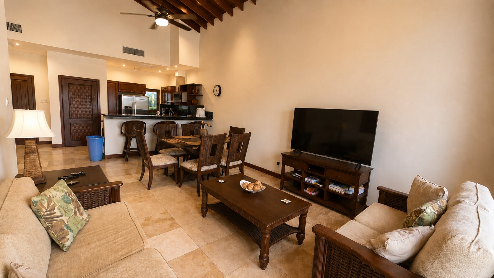 Open living room at Villa Lazurena